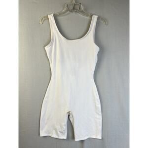 Vintage 90s Gilda Marx California Body Unitard Women Large White Workout Aerobic